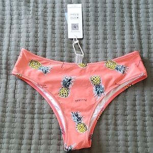 Cupshe Pink and Pineapple Swim Bottoms